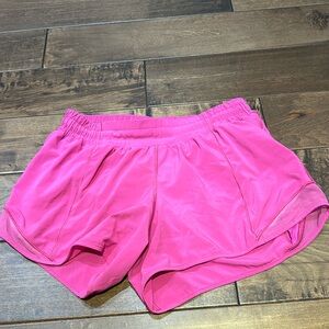 Hot Pink Hottie Hot 4 inch Lululemon shorts